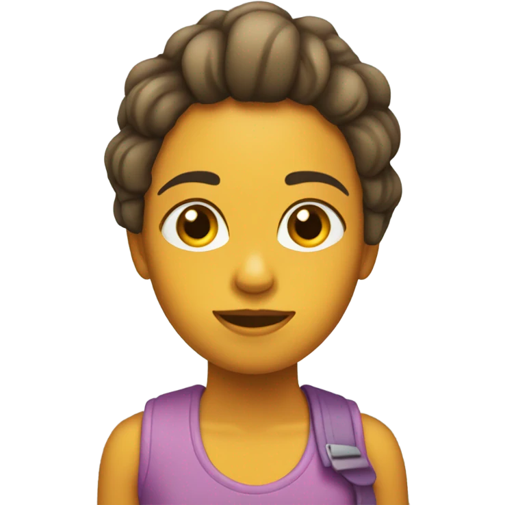 Chica con pelo largo y lacio  emoji