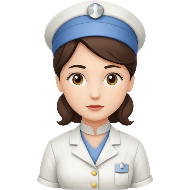 victorian nurse in a flat-toon style emoji