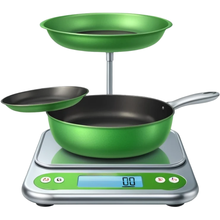 modern Scales with Green Pans, emoji