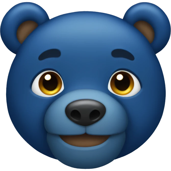 Dark blue teddy bear emoji