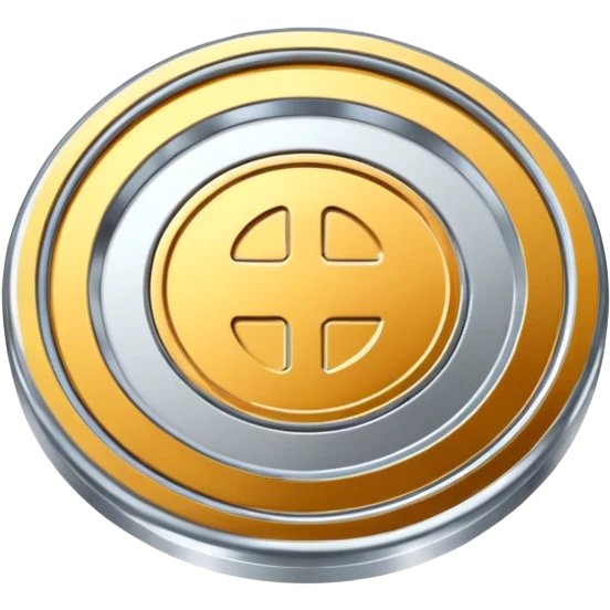 Coin in shiny glossy circuit style design emoji