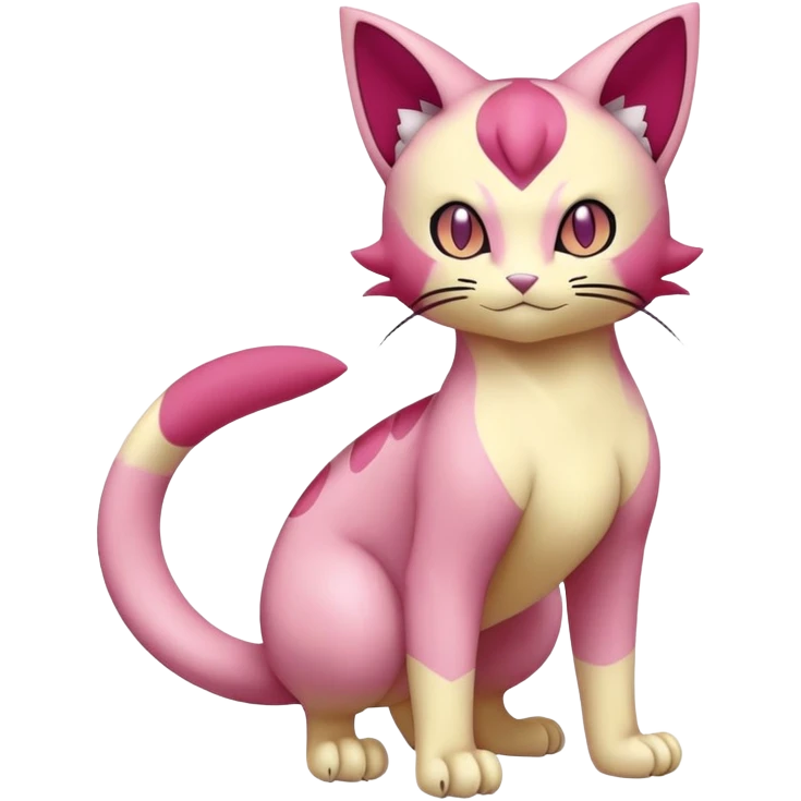 Liepard-Skitty-Delcatty-Pokémon-Fakémon-hybrid-creature (full body) emoji