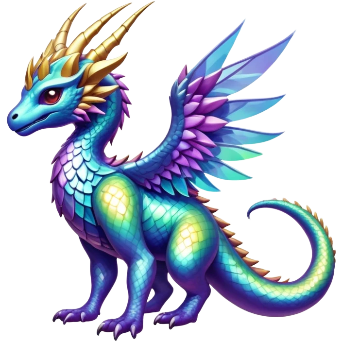 Epic exotic divine complex detailed iridescent aesthetic-scenery-Fakémon-creature emoji