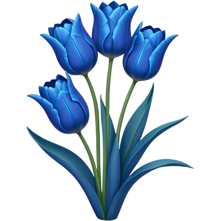 Blue tulips emoji