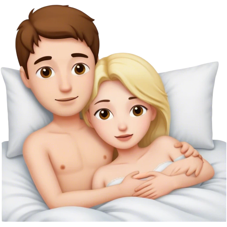 coppia che si abbracciano a letto emoji
