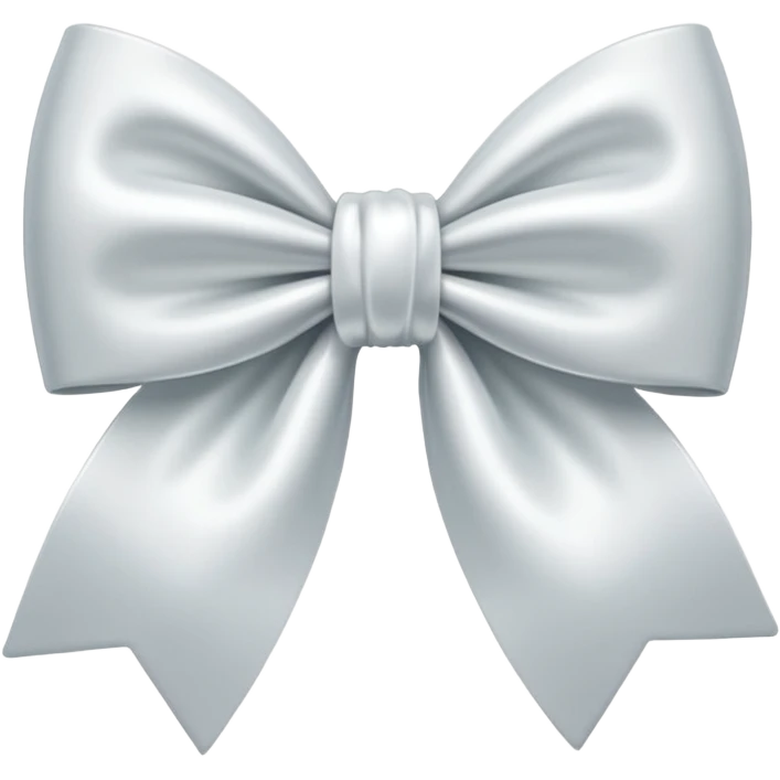 white satin bow emoji