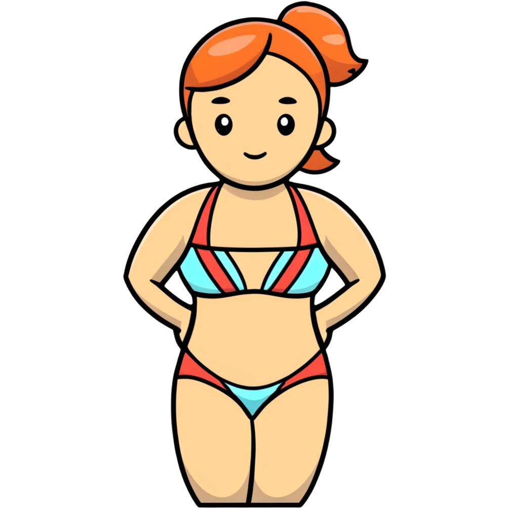 woman in swimsuit enjoying summer emoji