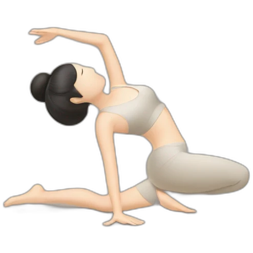 Chinese lady doing yuga body up side down emoji