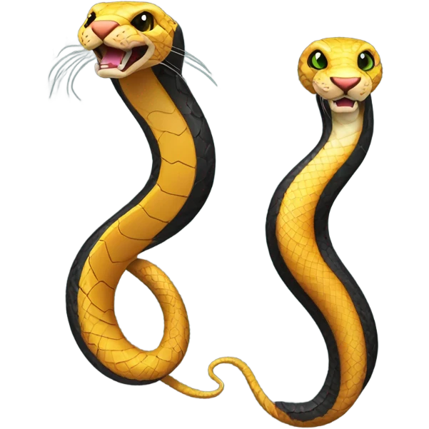 Snake with a black puma emoji