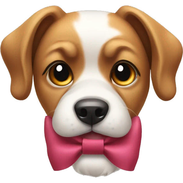 dog with bow emoji