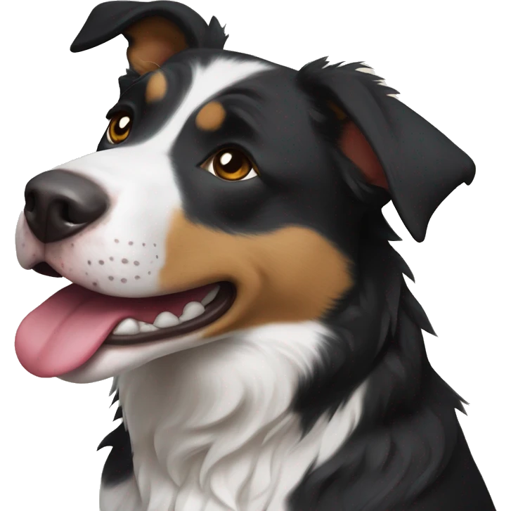 Pitbull border collie  mix ￼ emoji