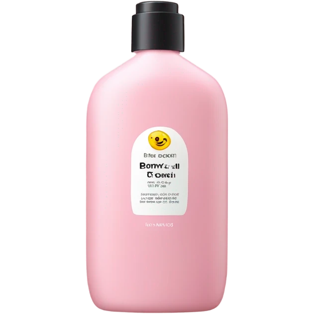 Aesthetic pink body wash pastel color emoji