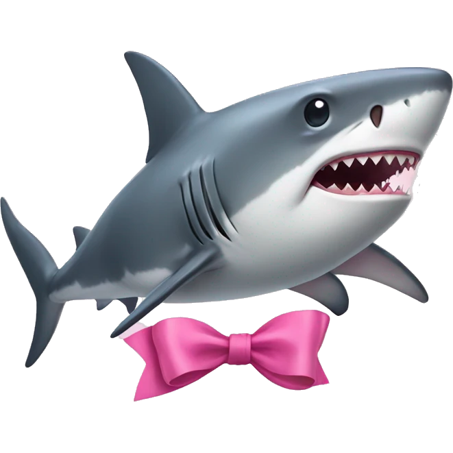 shark with pink bow  emoji