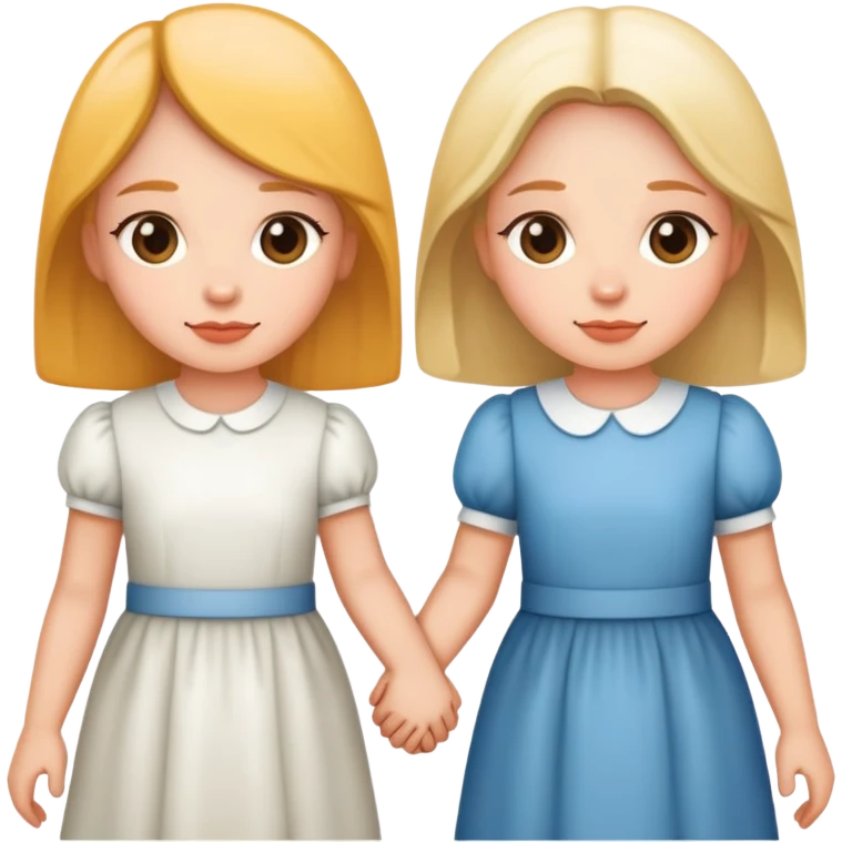 Two sisters, one 31 and one 12, holding hands emoji