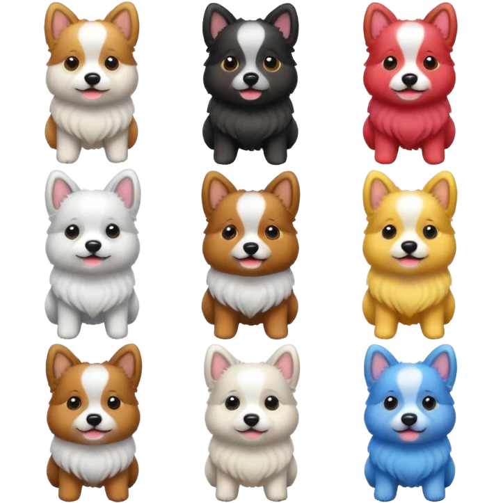 cartoon dogs standing emoji