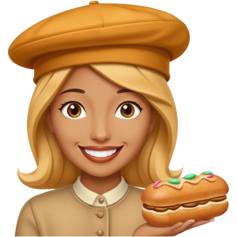 Female and Butterscotch éclair are combined ,creates a emoji  emoji
