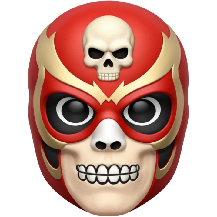 luchador con traje de calavera emoji