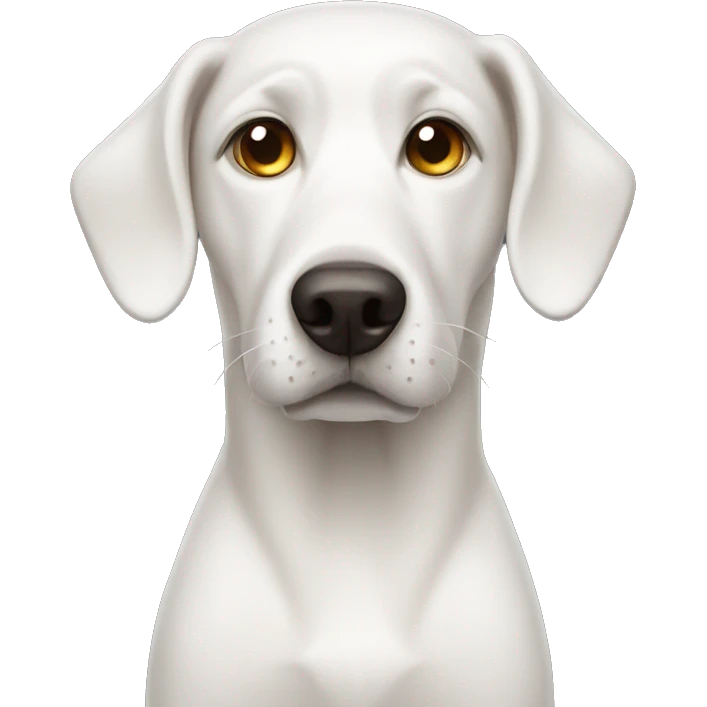 White dog crusty eyes emoji