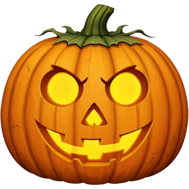 A Cursed, Weathered Halloween Pumpkin emoji