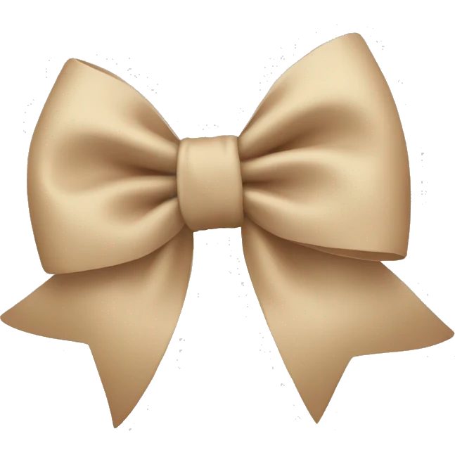 beige bow emoji