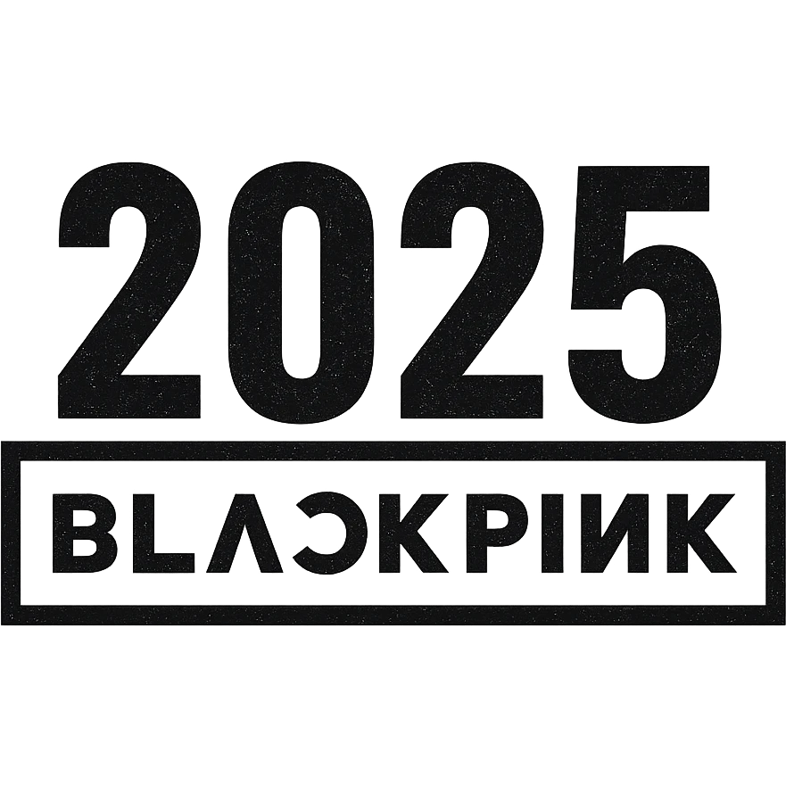 2025 year blackpink text, remove background emoji