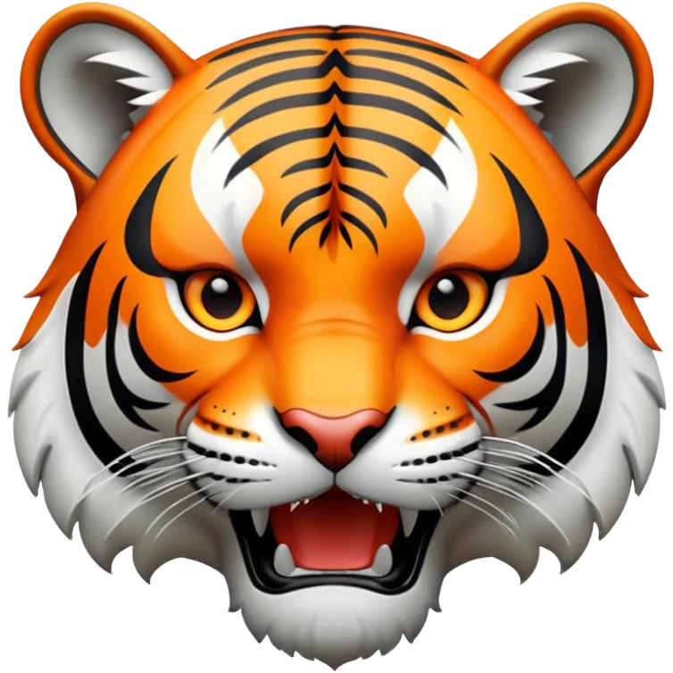 Roaring tiger face emoji