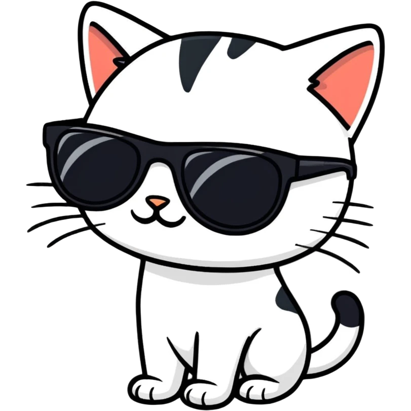 Cat with sunglasses emoji