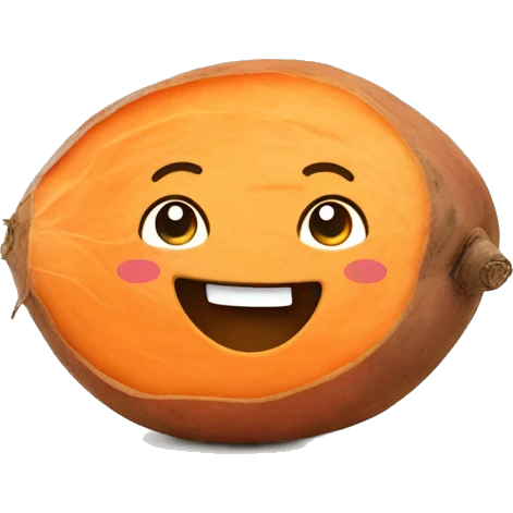 sweet potato smiling  emoji