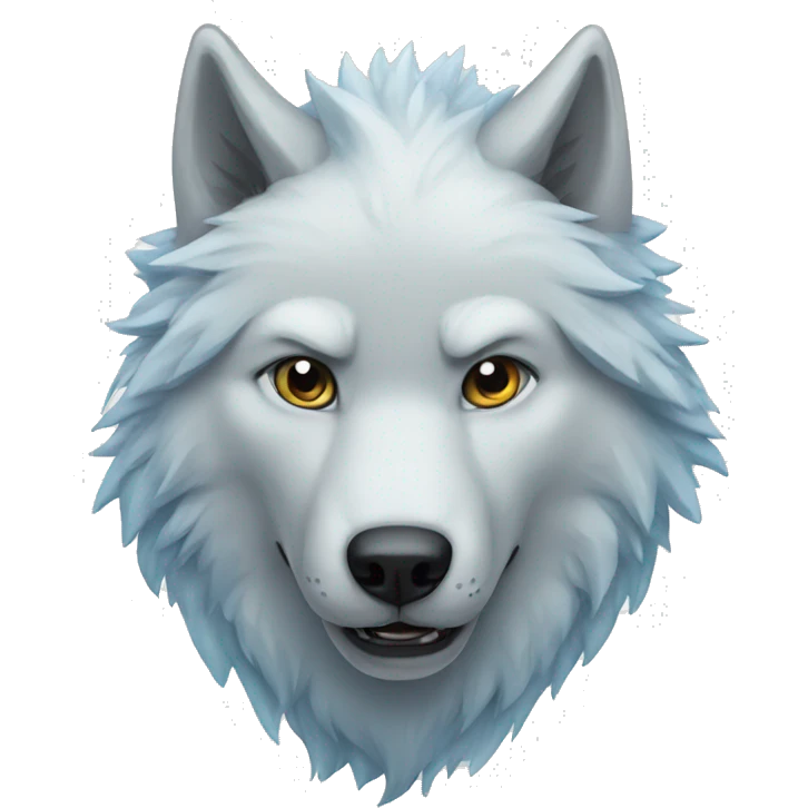 Ice wolf emoji
