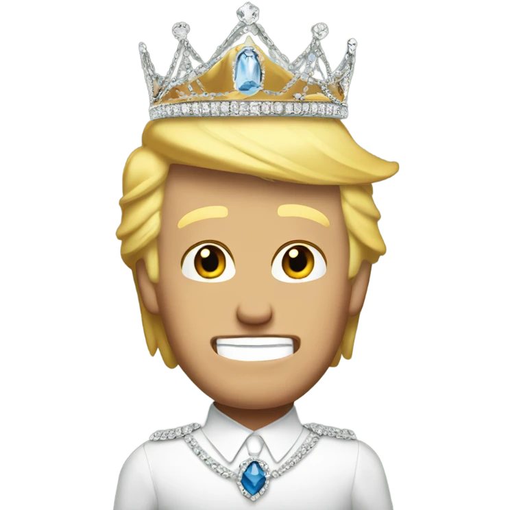 Donald Trump wearing a tiara emoji