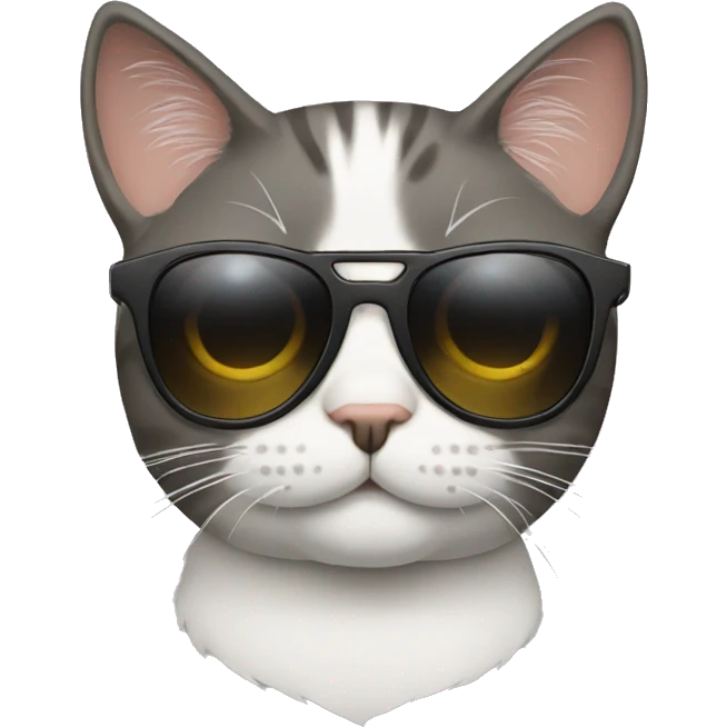 Cat with sunglasses emoji