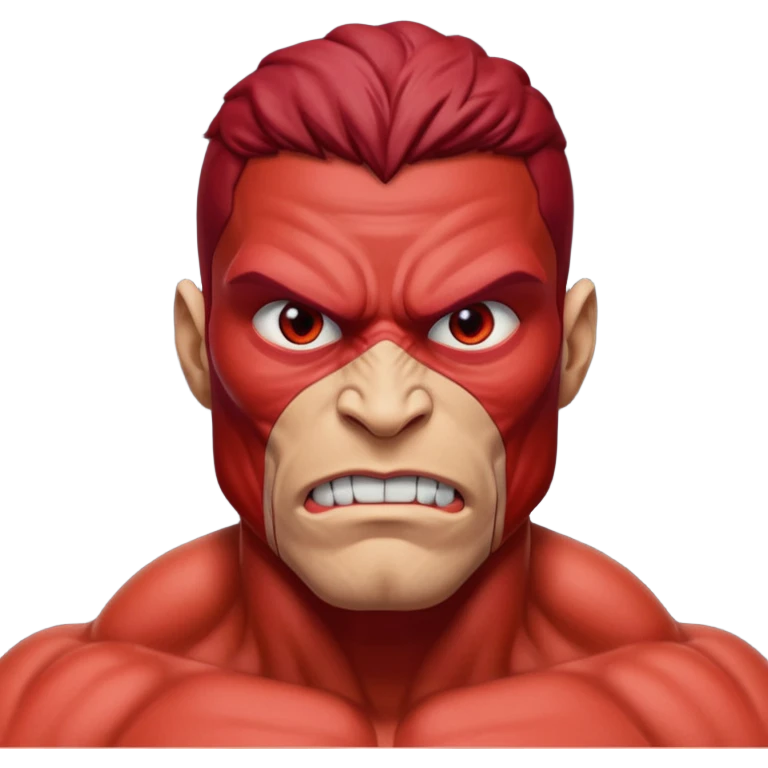 red mutant human emoji
