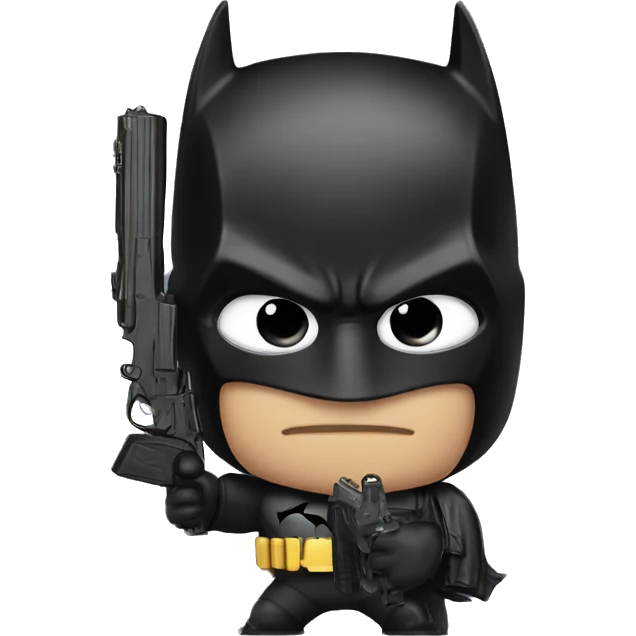 Batman holding gun emoji
