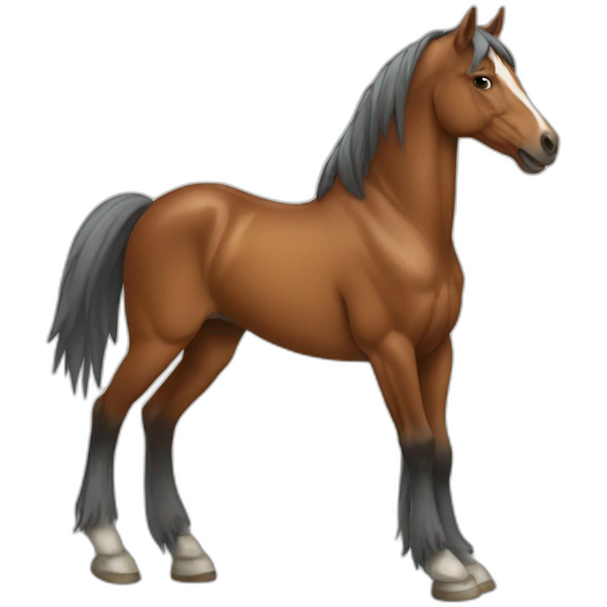 Two legged horse emoji