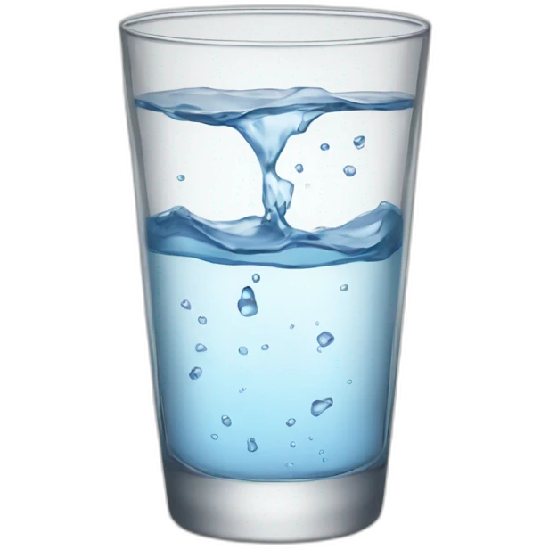 Water glass overflow  emoji