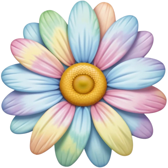 Pastel tie dye daisy emoji