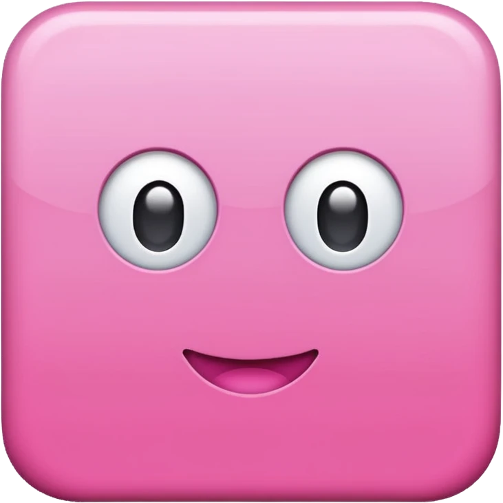 Pink square emoji without face or flower emoji