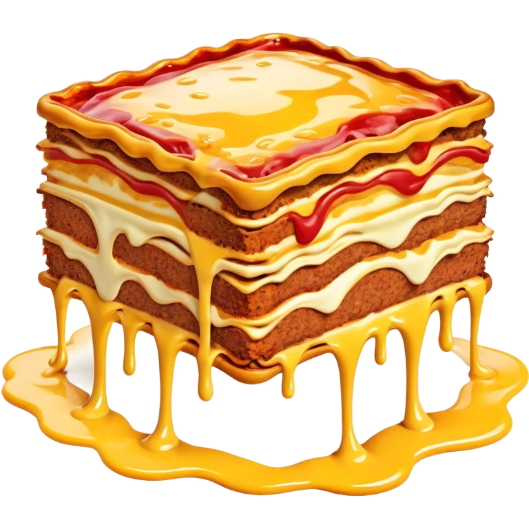 surreal salvadore dali style melting spam lasagna landscape emoji