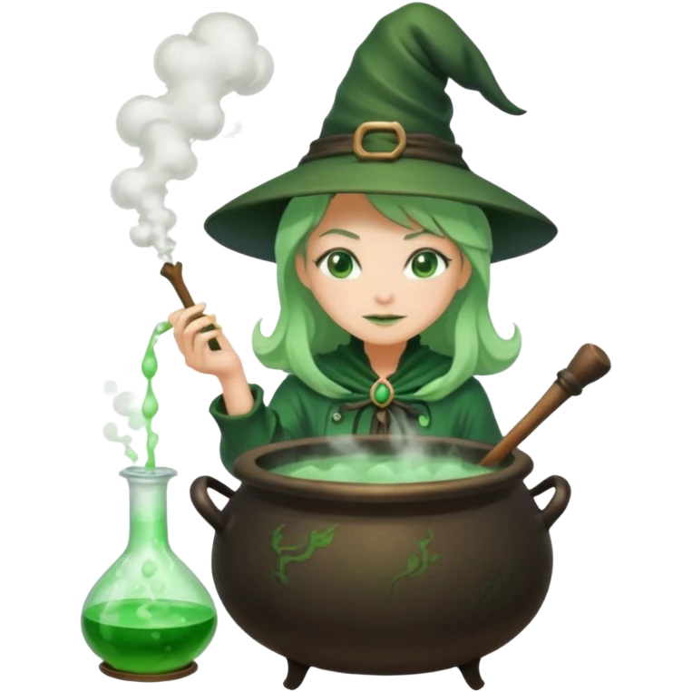 green witch cooking potion emoji