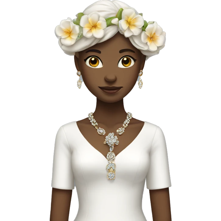 flower girl with jewelry hands thinner  emoji