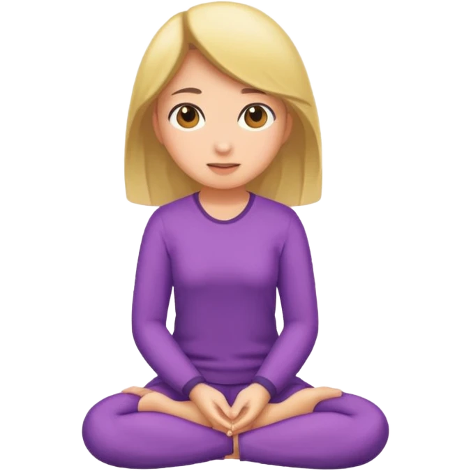 girl sitting on knees  emoji