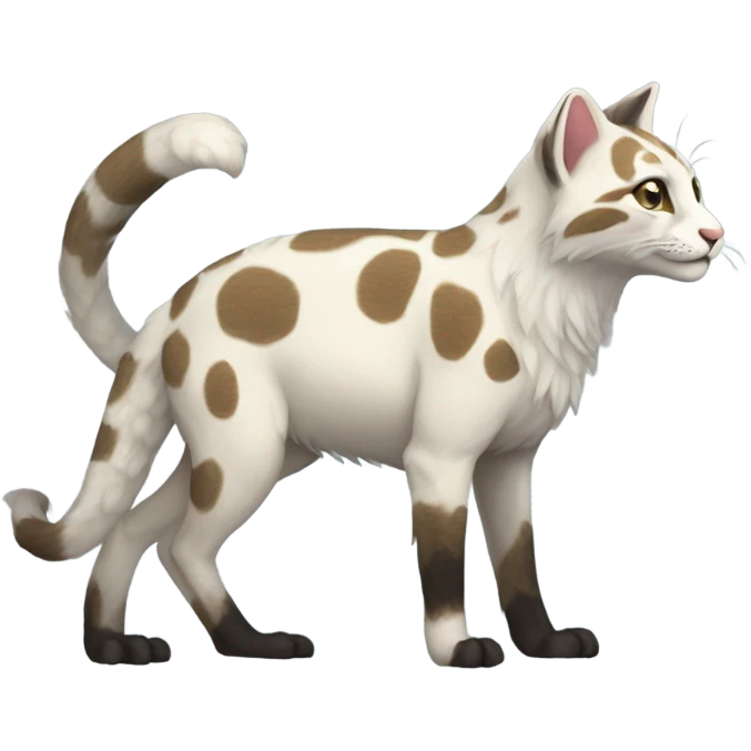 Modern Feral Rare Fantasy Vernid-Trico-species by LiLaiRa, random markings, full body emoji