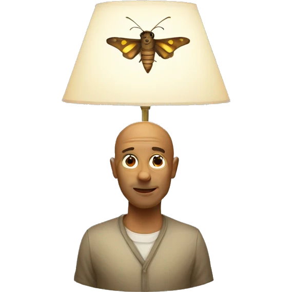 moth lamp man emoji
