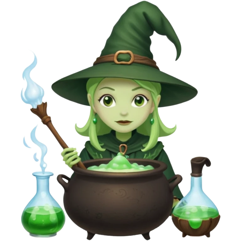 green witch cooking potion emoji