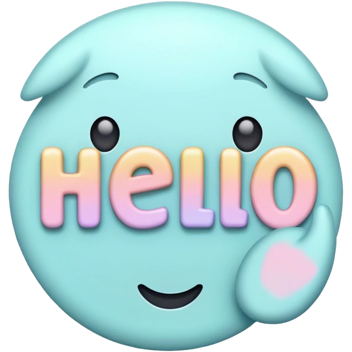 pastel sign say "hello" emoji