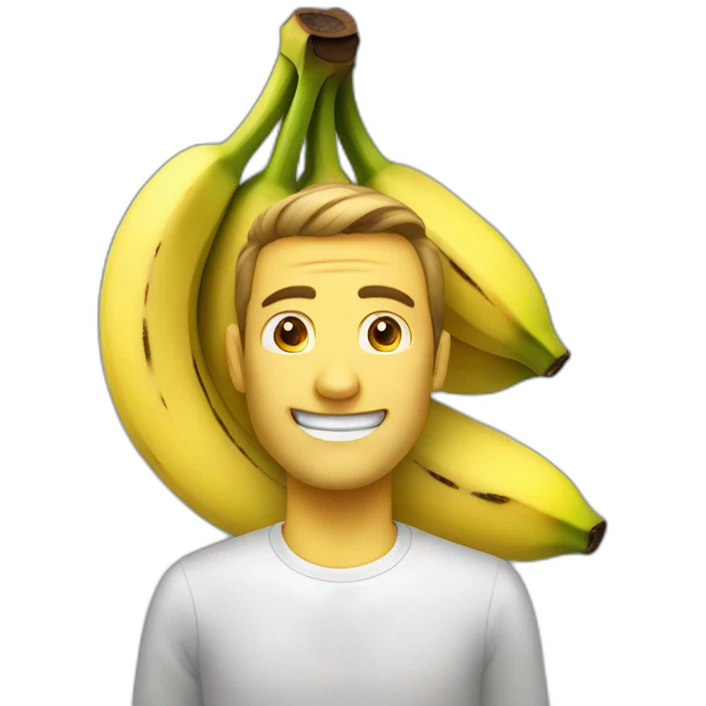 Bananas instead ears man face emoji