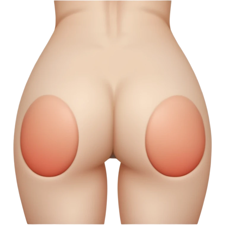 Woman's ass, show butt hole emoji