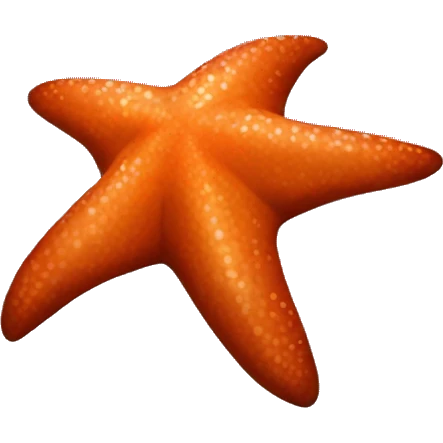 Dark orange star fish emoji