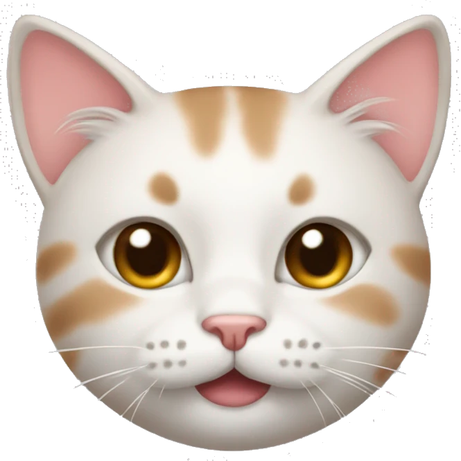Cat with blush emoji
