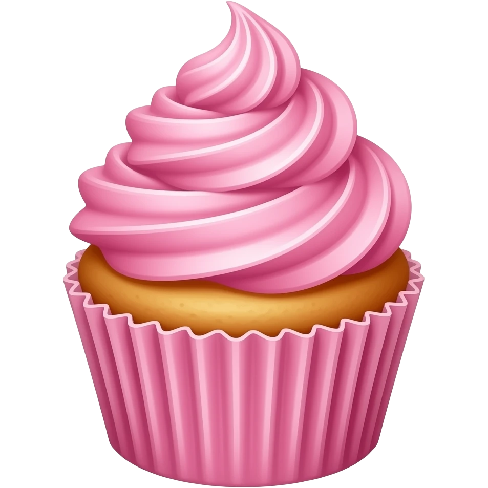 Cupcake with pink icing emoji